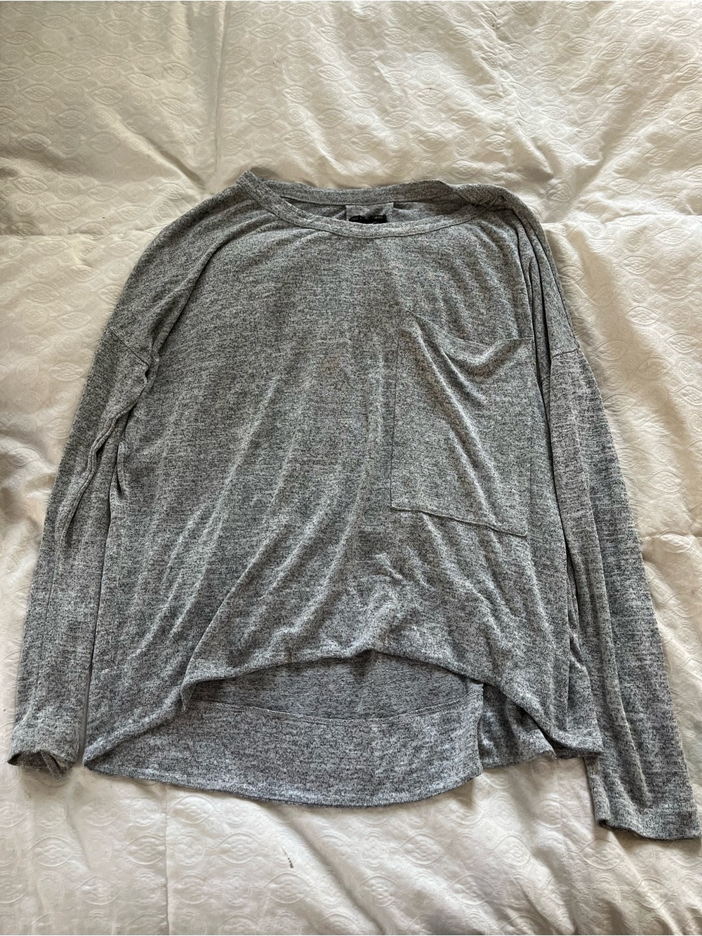 Rag & Bone Women’s Long Sleeve Gray Pocket Top size large